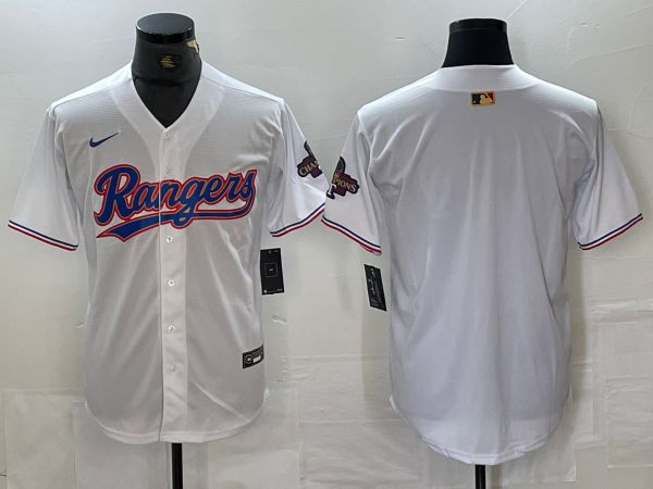 Men Texas Rangers Blank White Game Nike 2024 MLB Jersey style 1->oakland raiders->NFL Jersey